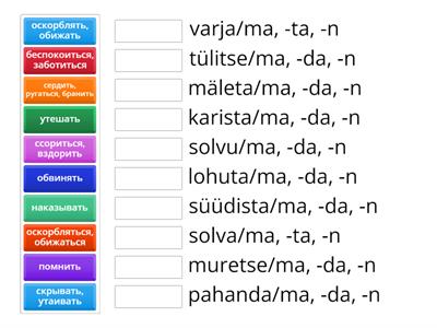 Lohista sõnad õigesse kohta.