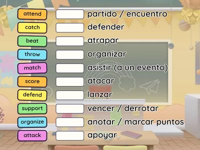 Sports and action vocabulary