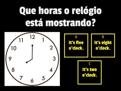 QUIZ DE INGLÊS 3º ANO