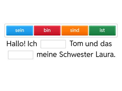 das Leben A1 - Lückentext Verb "sein"