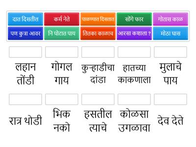 म्हणी पूर्ण करा भाग - 2