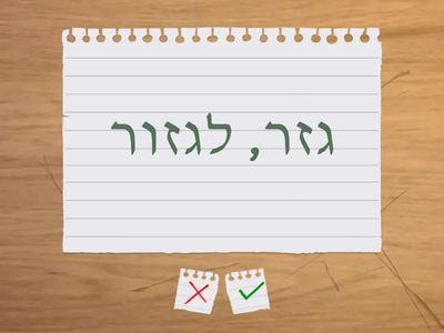 Lesson 8 Hebrew From Scratch ב Vocabulary