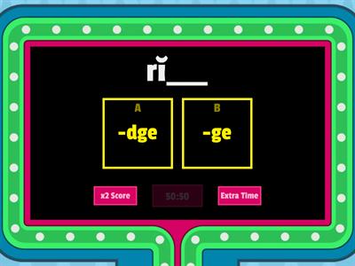   <-dge> or <-ge>?