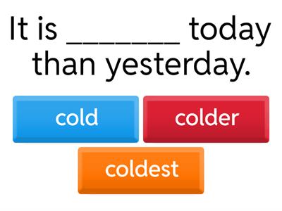 Comparative adjectives