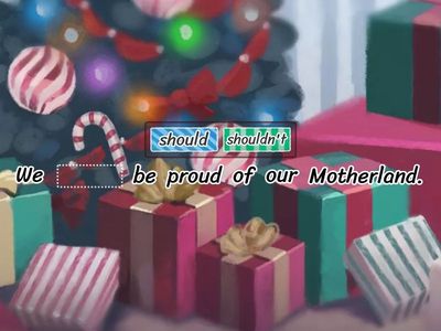 Should/ shouldn't (Form 6)