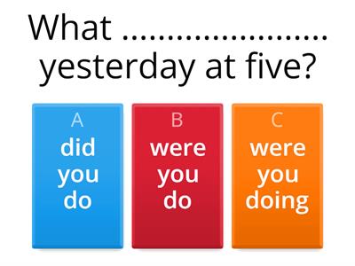 Past continuous/past simple