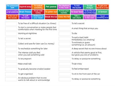 CLB 7-8 Idiom Review