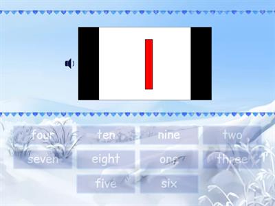 1-10 in words (10 Find The Match)