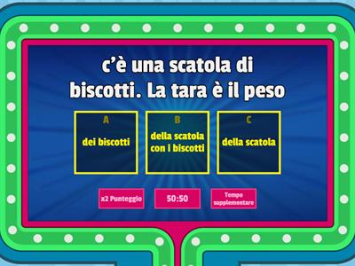 Peso lordo peso netto tara