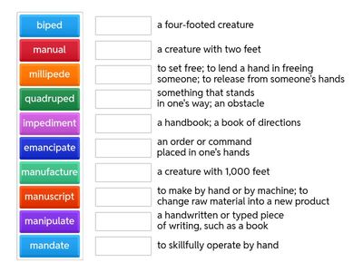 Etymology: Ped & Man/Manu
