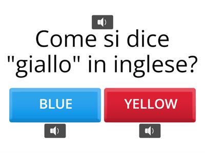 COLORI IN INGLESE IN CAA