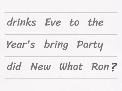 Simple Past Wh-questions - Unscramble