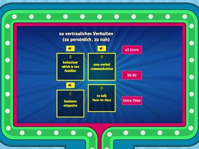 Gameshow Quiz Business Etiquette Vocabulary 2