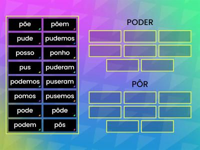 PÔR X PODER (presente + pretérito perfeito)