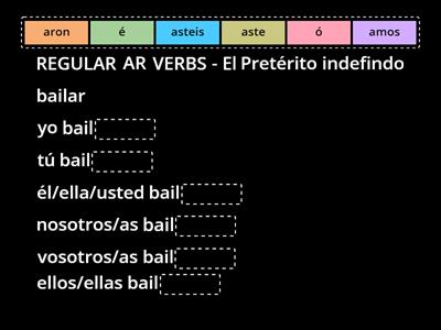 El pretérito indefinido