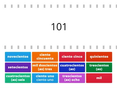 los numeros 100-1000