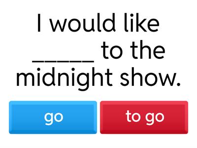 Would like & Would rather