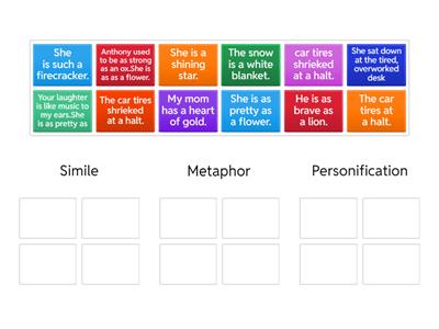 Simile, Metaphors & Personification