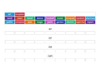 Pre-first -Jobs - suffixes