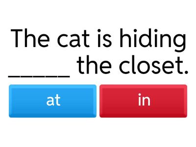 C1/C2 Which Preposition? (In/On/At: Place)