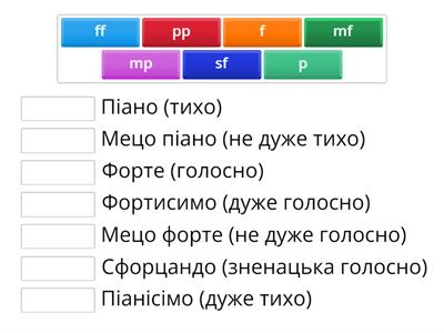 Динамічні відтінки музики
