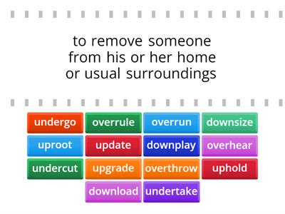 Up, Down, Over and Under Verbs, Ready for CAE (Unit 8)