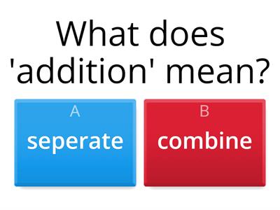 ESL Math Vocabulary Quiz