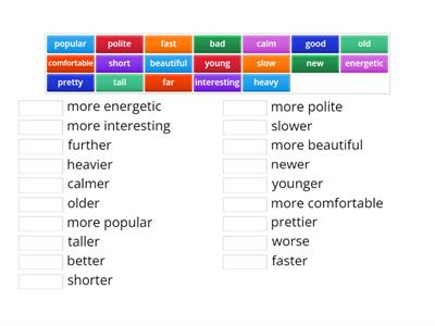 COMPARATIVE of superiority - GAME 1