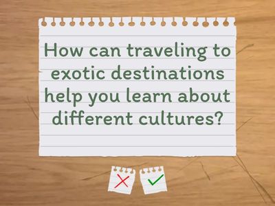  ✈️ Travel questions: Exotic destinations & Famous cities