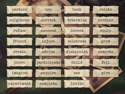 word formation  - NOUNS (rzeczowniki)