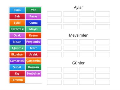 ŞANSEL ÖĞRETMEN -ÖZEL EĞİTİM-DİSLEKSi Mevsimler ,Aylar,Günler