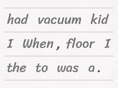 Household Chores Sentenses ЕГЭ 