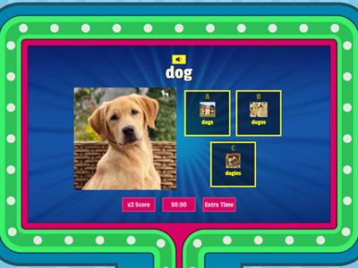 Plural Nouns (regular) Game Show