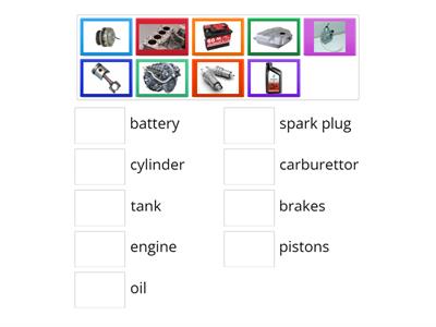 le componenti del motore in inglese