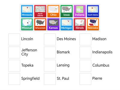 Midwest states and capitals 