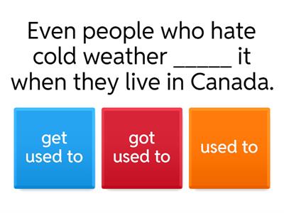 used to QUIZ - Optimise