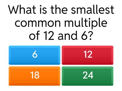 Common Multiples of 12 and 6