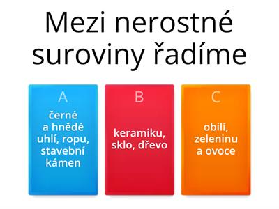 Průmysl a nerostné suroviny ČR