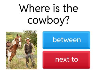 Next to, between, opposite