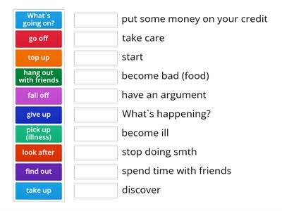 Phrasal verbs (Wider World 2 Unit 6)