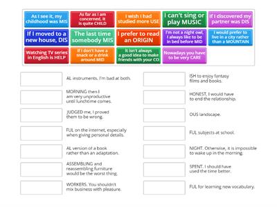 CAE Word Formation: Matching