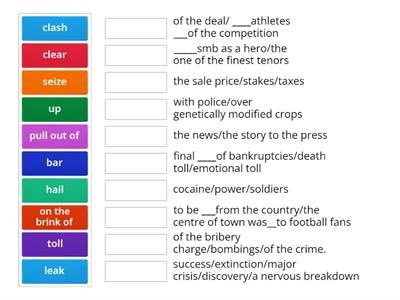 Outcomes Advanced Unit 13 Collocations