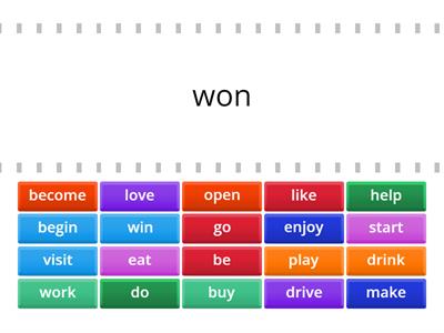 Regular and irregular verbs 