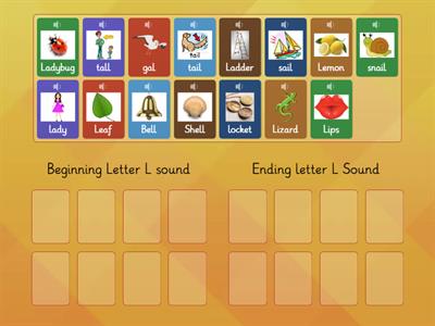 Beginning and Ending Letter L Sounds