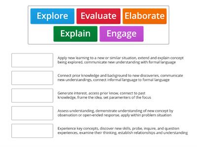 5E Instructional Model Match Up