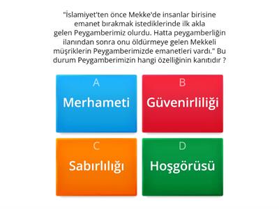 7.SINIF PEYGAMBERİMİZİN EVRENSEL MESAJLARI-EMANET