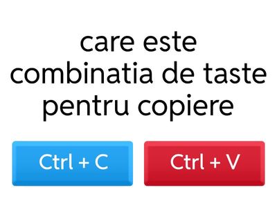 Quiz combinatii de taste