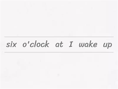 My daily routine actions + time