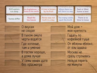 Russian and English proverbs