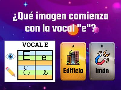 Quiz: Sonido vocálico inicial "e".